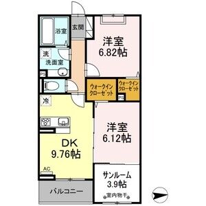 Ark　Bliss六町(アークブリスロクチョウ)205号室 間取