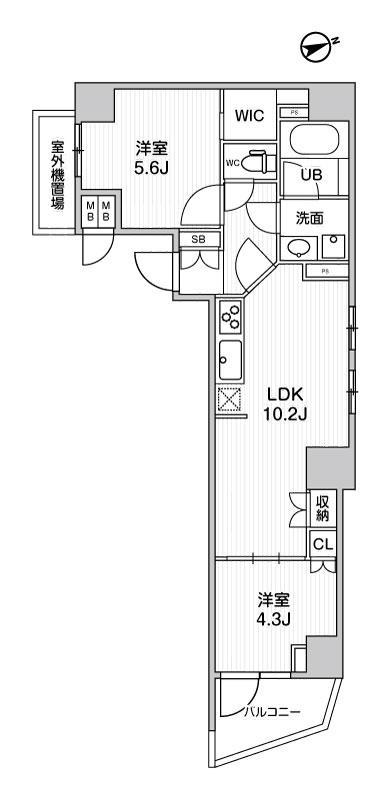 ALTERNA大塚2階 間取り図