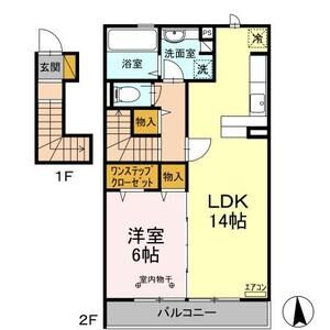 グランシャリオ203号室 間取