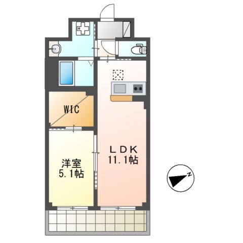 カーネル　ベイス102号室 間取