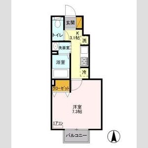 ザーパト・ポーリェ103号室 間取