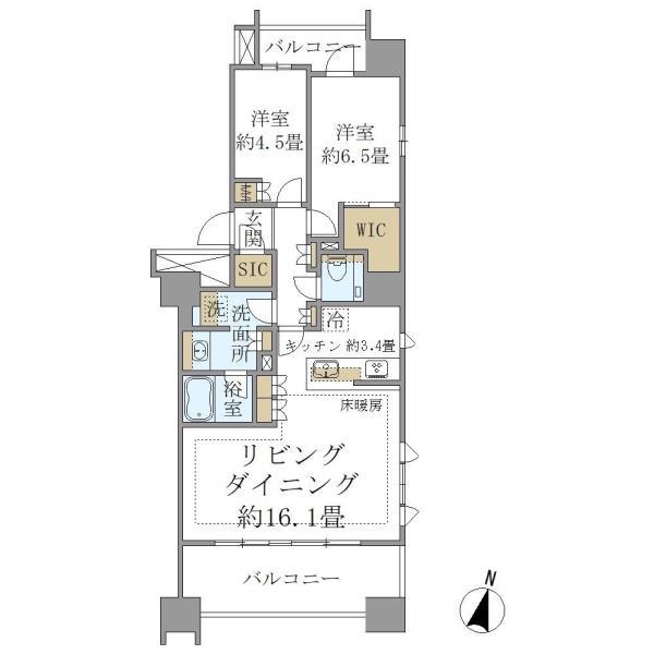 Ｂｒｉｌｌｉａ本郷弓町14階 間取