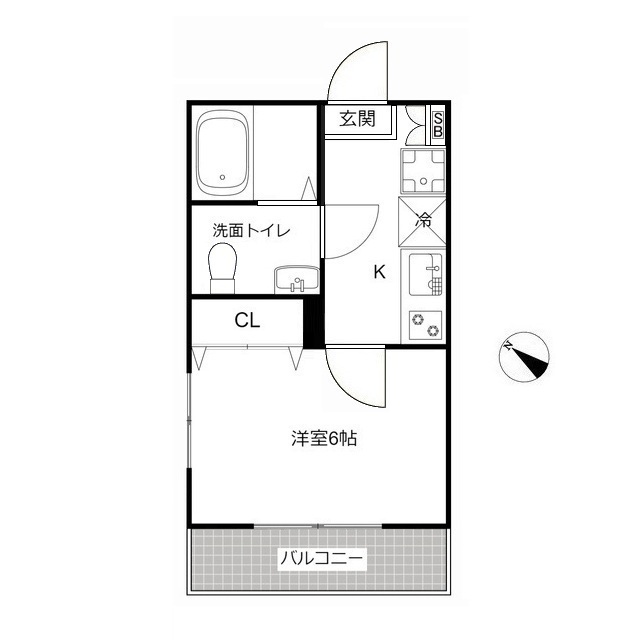 MQuarto淵野辺Ⅰ101号室 間取