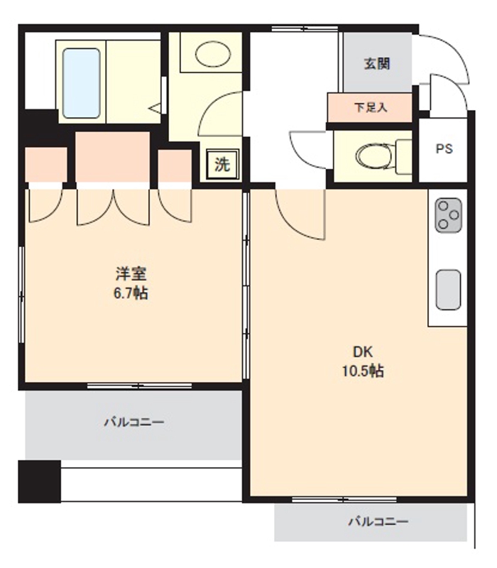 メゾンエスポワール4階 間取
