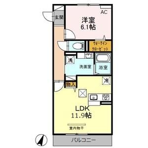 オークビレッジ5103号室 間取