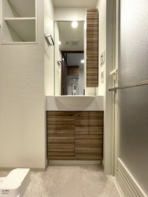 ガーラ・ヴィスタ横浜鶴見4階 明るい洗面所です