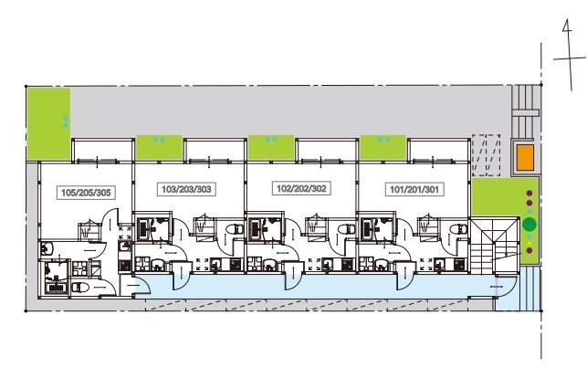 カーサ　デ　アミーゴ2階 部屋その他