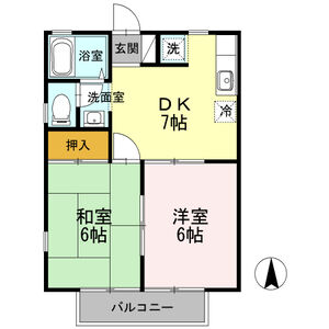 グリーンハイツ　C203号室 間取