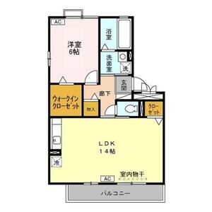 ロジュマン マエバラDEFE202号室 間取