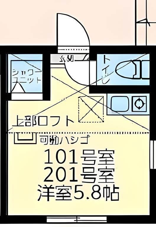 ユナイト中野島アルバトロス101号室 間取