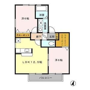 プルメリア203号室 間取