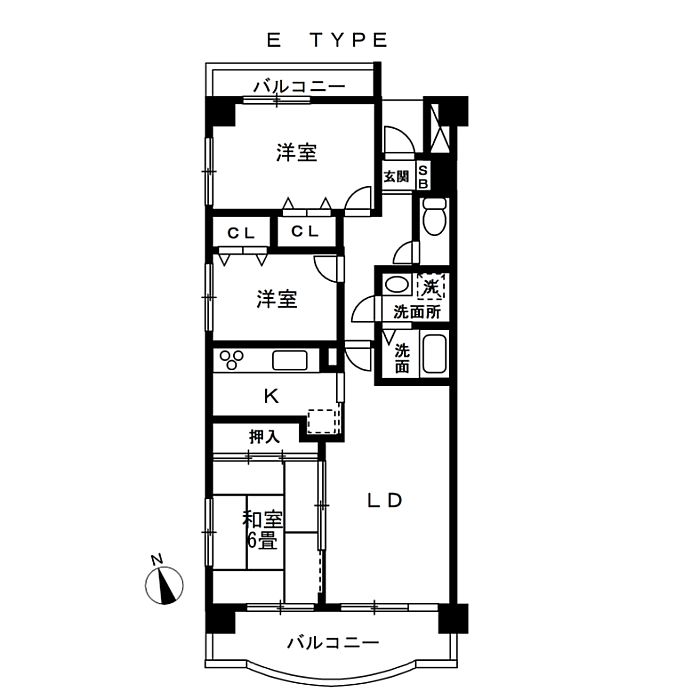 アーバンパーク柏6階 間取
