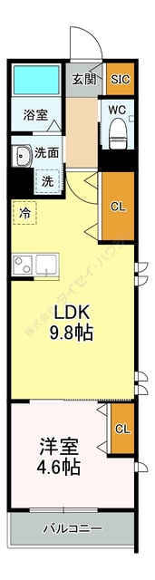クオーレ田喜野井0301号室 各部屋収納