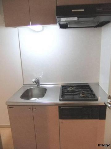 グランド・ガーラ日本橋兜町 システムキッチン　ガス2口グリル付き