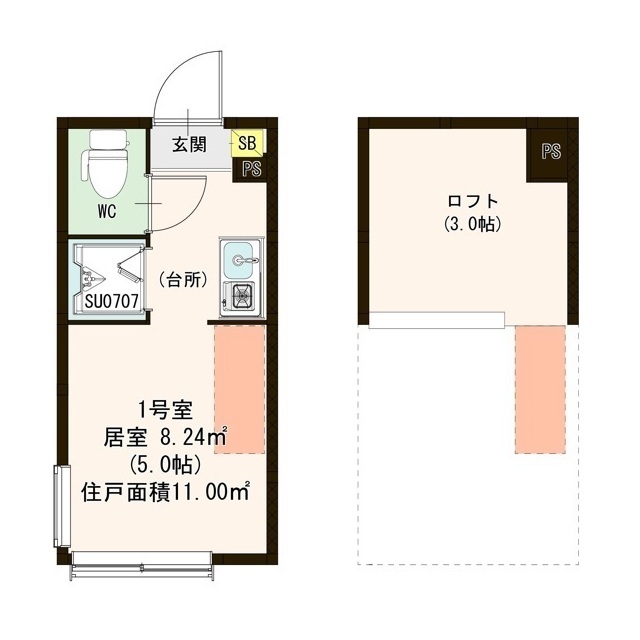 さくらテラス久我山101号室 間取