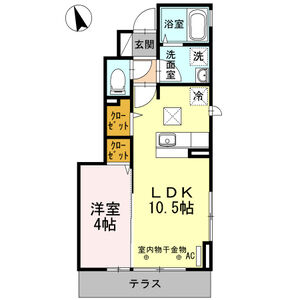 ネブラスカ103号室 間取
