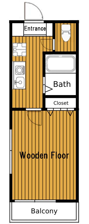 プランシュ日吉101号室 6.7畳のリビングで快適な居室空間！