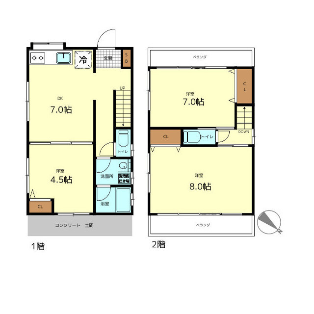 赤羽西貸家 間取