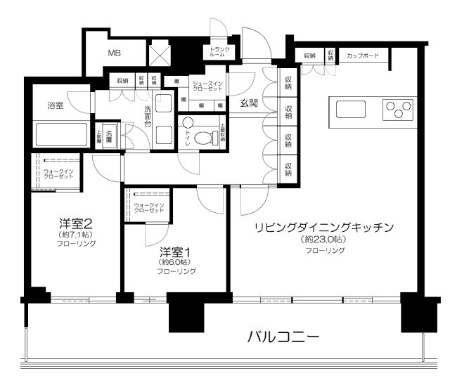 パークコート浜離宮ザタワー35階 間取