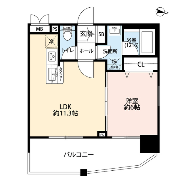 プレール・ドゥーク大森町1302号室 間取