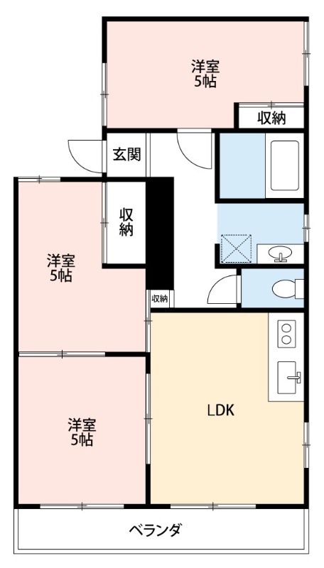 ハイツファイン2階 ※間取りはイメージです。