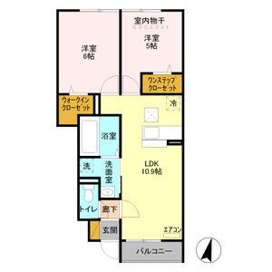 カーサ フィオーレ102号室 間取