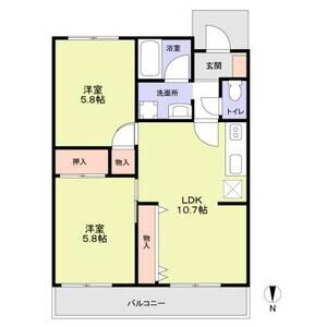 プレイスセトル307号室 間取