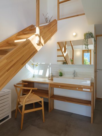 Kizuki Terracehouse 川和台 使い勝手のも良いオシャレな洗面スペース