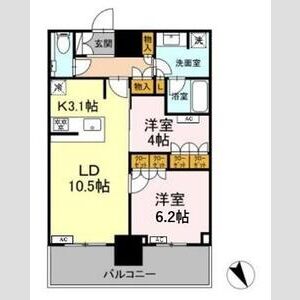 THE TOWER JUJO716号室 間取