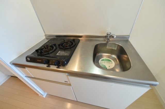 スカイコート武蔵新田6階 システムキッチン（2口ガスコンロ）