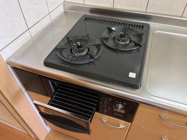 プライマリー グリル付き3口コンロ