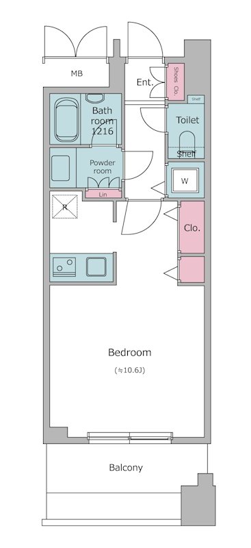 レジディア西麻布5階 間取り