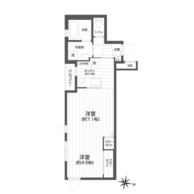 メイクスデザイン用賀0306号室 間取