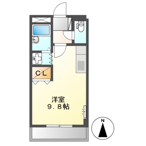 グランドール205号室 間取