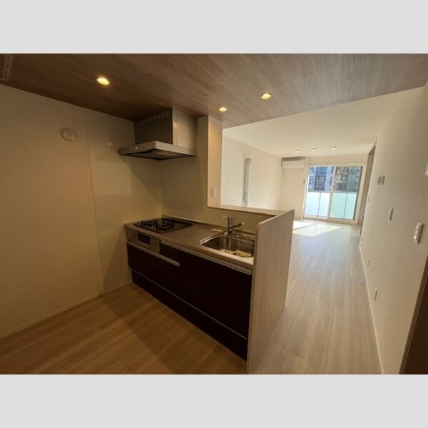 プレミアコートⅡ302号室 対面キッチン(3口コンロ)