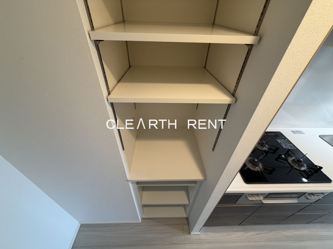 プラシア蒲田 ＴＨＥ ＧＲＡＮＤ ＲＥＳＩＤＥＮＣＥ キッチン横の便利な収納スペース