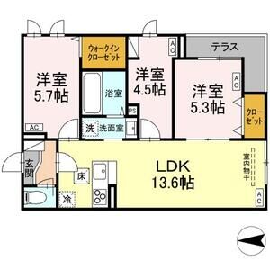 Dスクエア本町105号室 間取