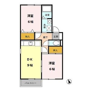 サンハイムS&H103号室 間取