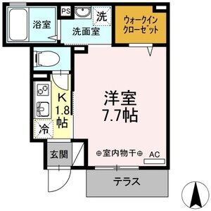レーヴ・シャルマン102号室 間取