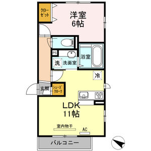 ルーチェB201号室 間取