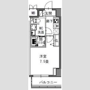 S-RESIDENCE新御徒町West302号室 間取