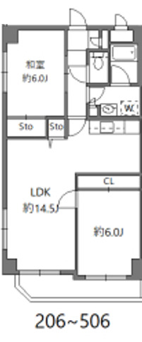 グリーンパーク中川0306号室 間取