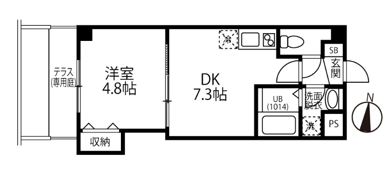 ヴィラボナール1階 間取