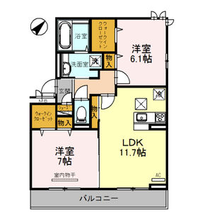 ブライトネス101号室 間取