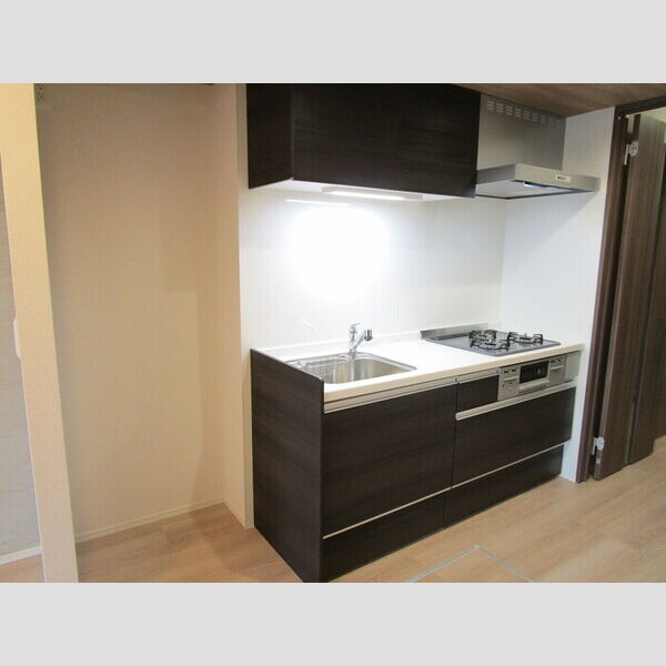 ラ・ペッシュ110号室 3口ガスコンロ付システムキッチン