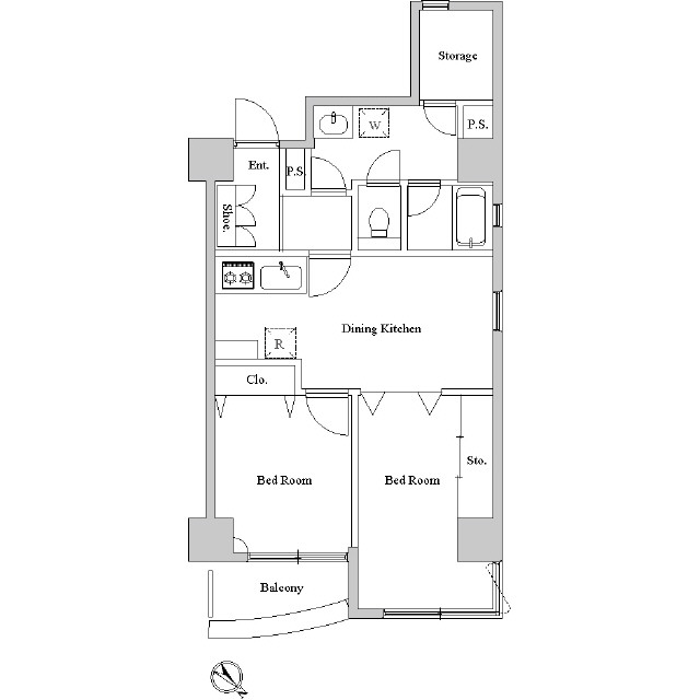 エルスタンザ関内大通公園0702号室 間取