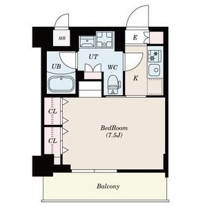 S-RESIDENCE木場fluspark703号室 間取