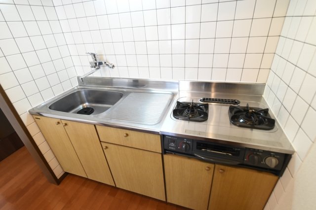 ロングアイランドガーデン1階 2口ガスコンロ・グリル付