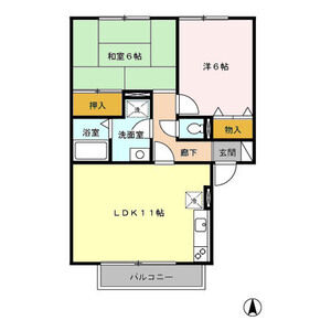 マレッサパーク205号室 間取