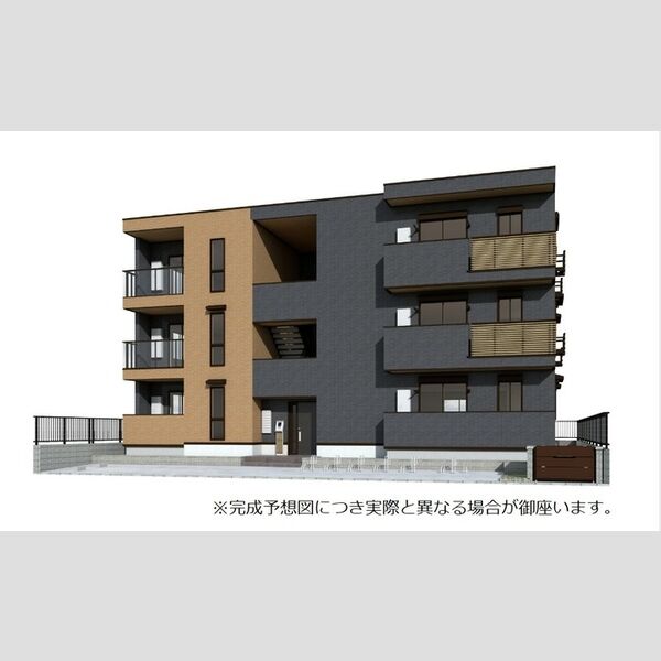 ルミナスひたち202号室 ※完成予想図につき、実物とは多少異なる場合があります。